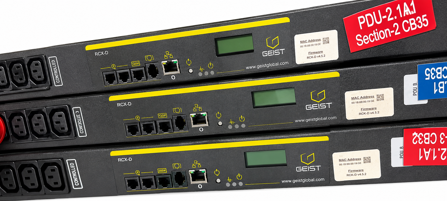 Geist RCX-D Three Phase 250v PDU Powered Metered Remote Monitoring