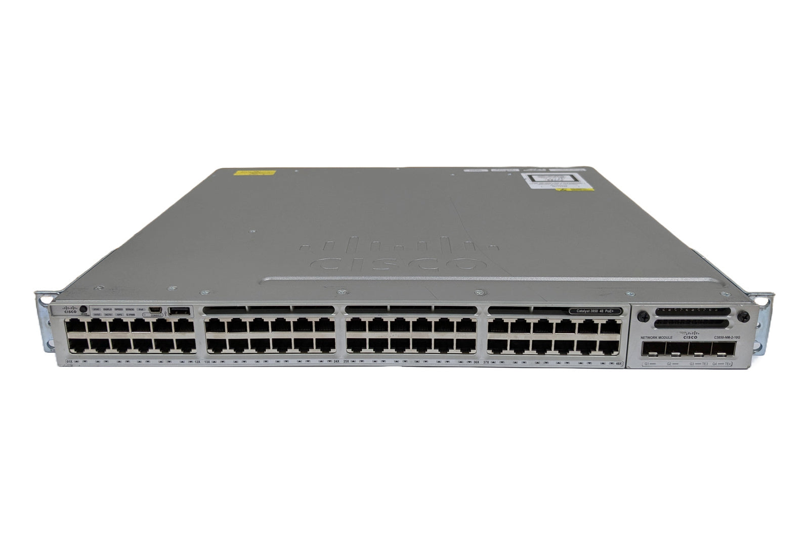 Cisco WS-C3850-48P-S 48 Port Gigabit PoE Switch  Network Module C3850-NM-2-10G