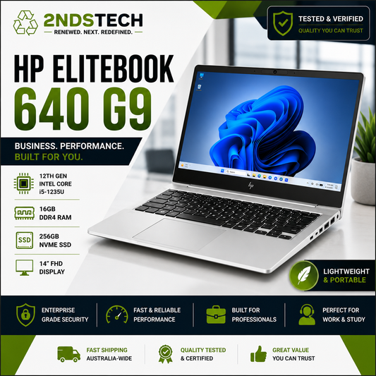 Refurbished HP EliteBook 640 G9 14" i5-1235U 16GB 256GB SSD Win11 Pro
