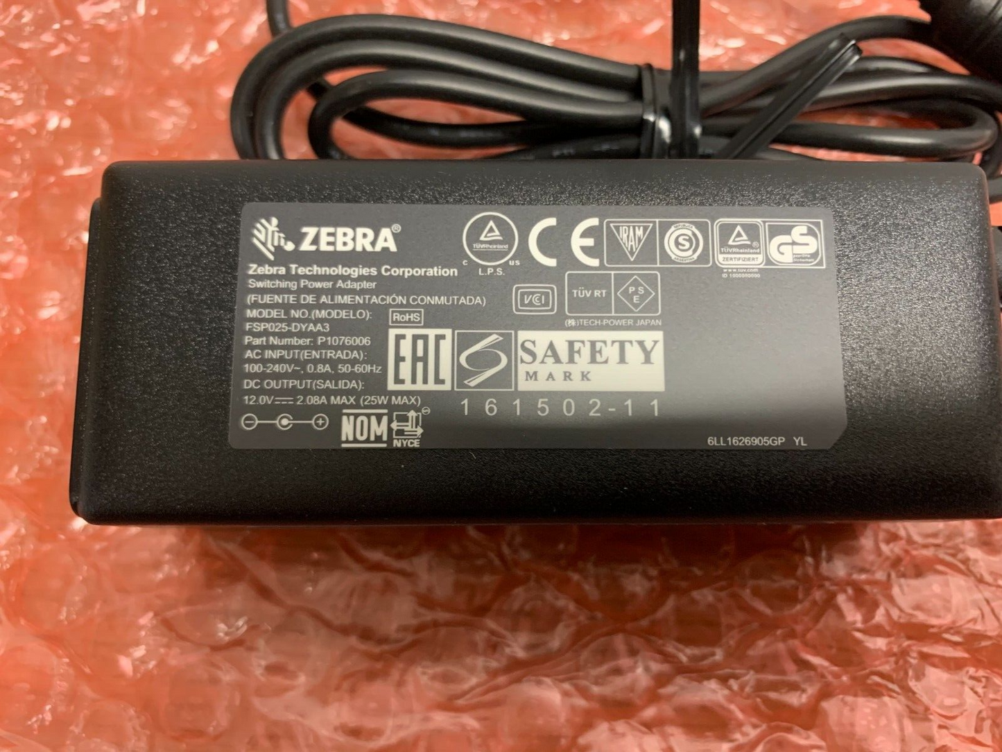 Zebra P1031365-043 Mobile AC Adapter for Qln / ZQ5 / ZQ6 Series Printer3