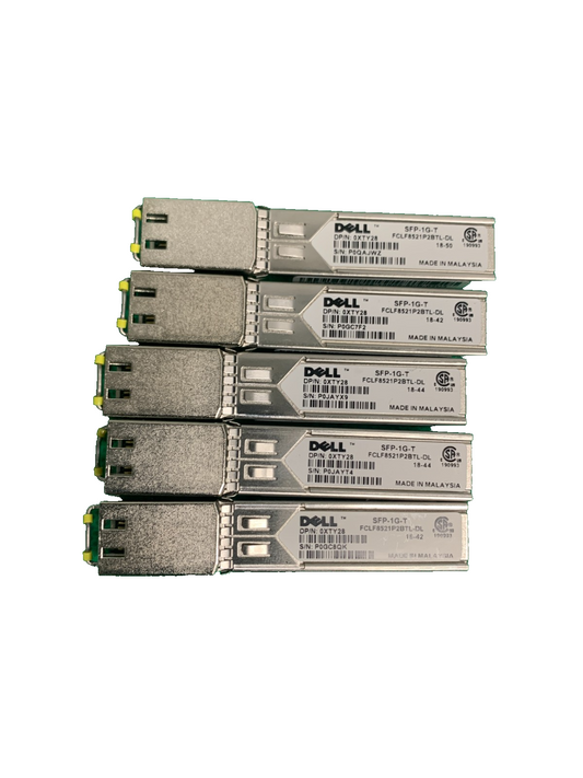 Lot of 5 Dell 0XTY28 SFP-1G-T Transceiver Module0