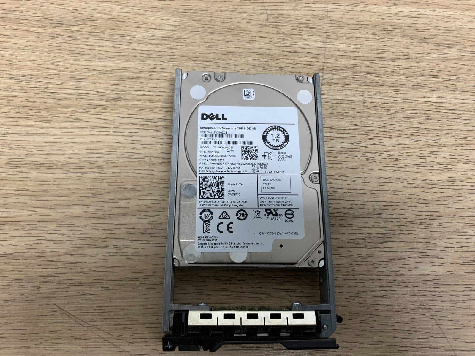 Dell Enterprise 1.2TB SAS 12Gbps 2.5" 10K Hard Drive With Caddy0
