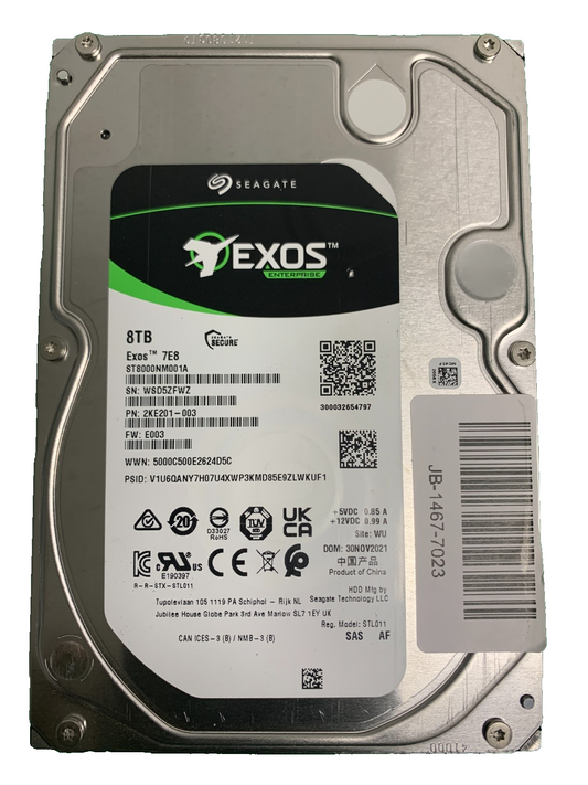 SeaGate EXOS Enterprise 7E8 8TB 3.5" SAS Hard Drive0