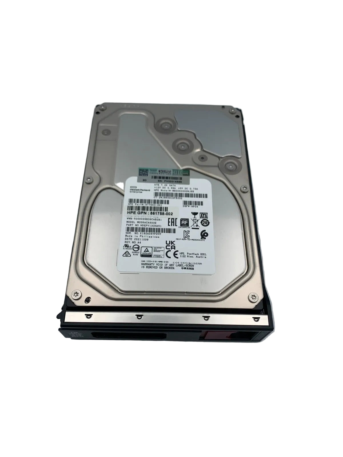 HP Enterprise 6TB 7.2K SATA 3.5" Har Drive 861758-0020