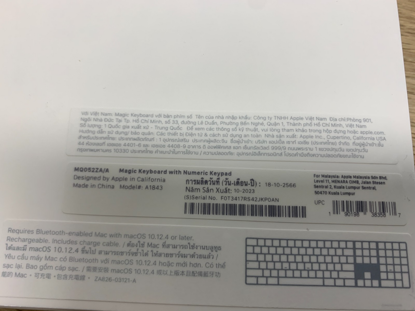 Apple Magic Keyboard With Numeric Keypad A18432