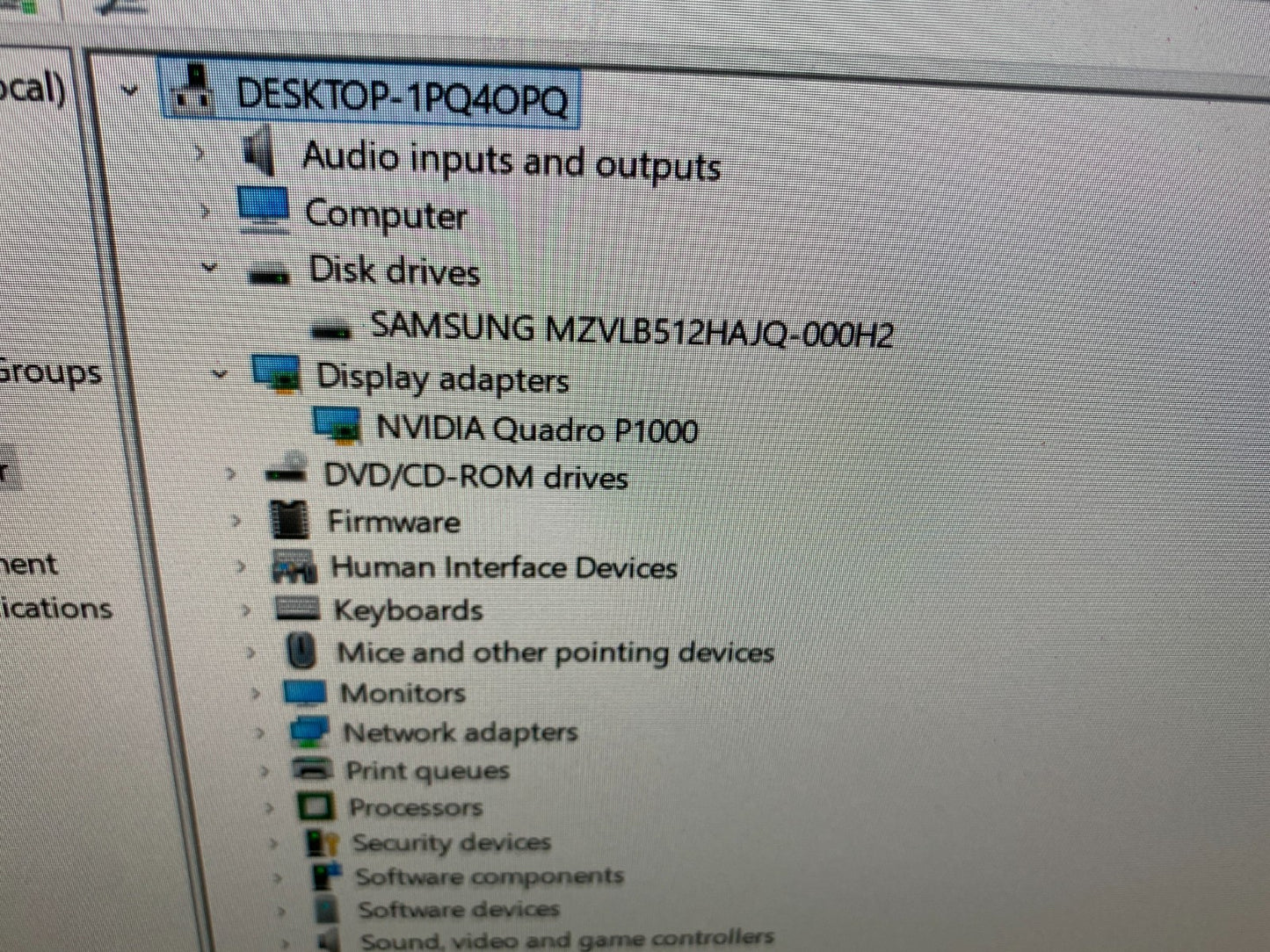HP Z2 SFF G4 Workstation i7-9700 3.00GHz / 32GB Ram / 512GB SSD3
