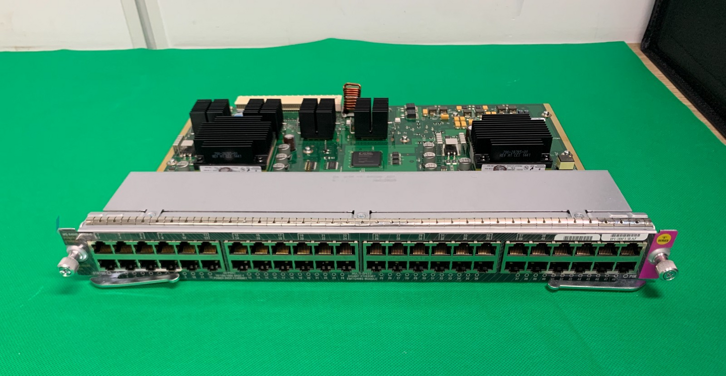 Cisco WS-X4648-RJ45V+E 48-Port Gigabit Ethernet Switch Module0