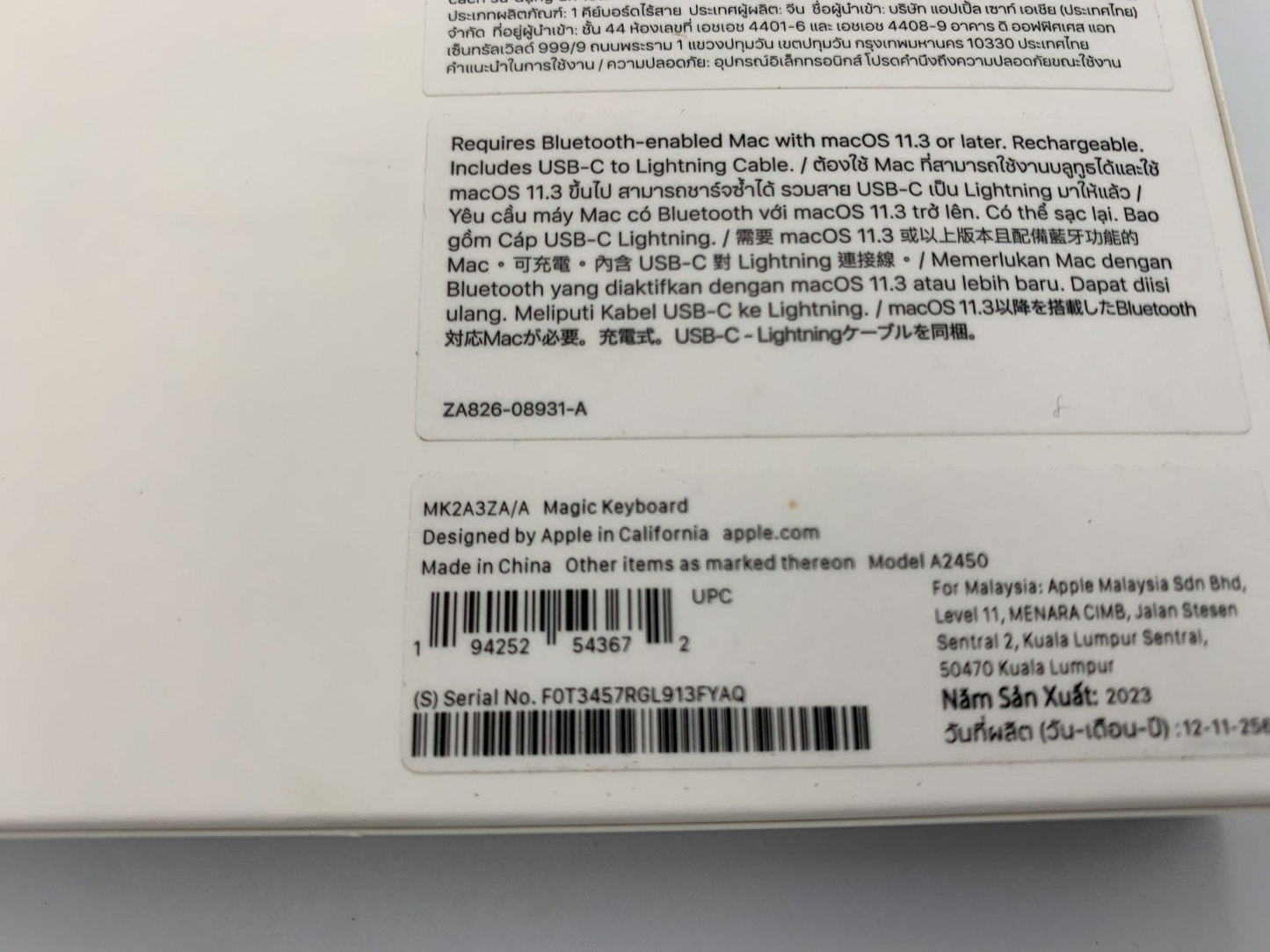 Apple Magic Wireless Keyboard A24501