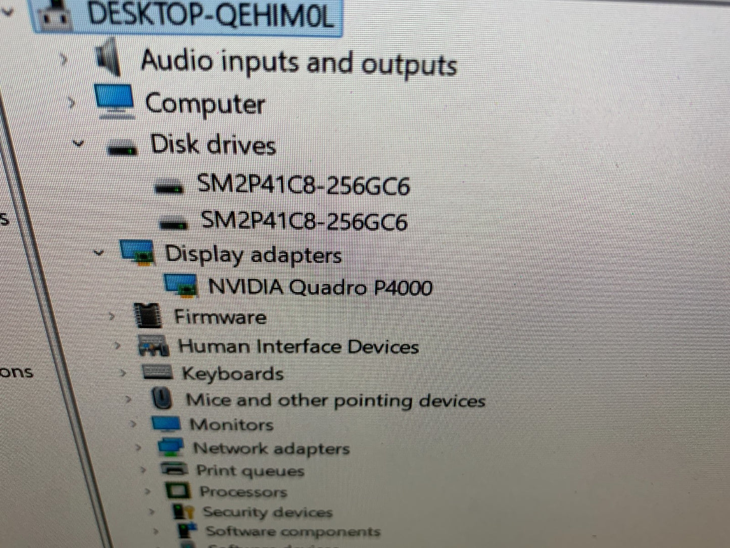 HP Z4 G4 Workstation Xeon W-2102 2.90GHz / 32GB Ram / 2x 256GB SSD P40005