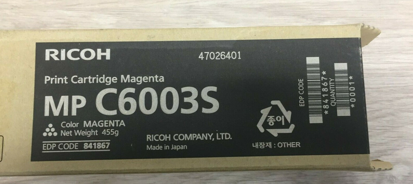 RICOH Print Cartridge MP C6003S Magenta 8418671