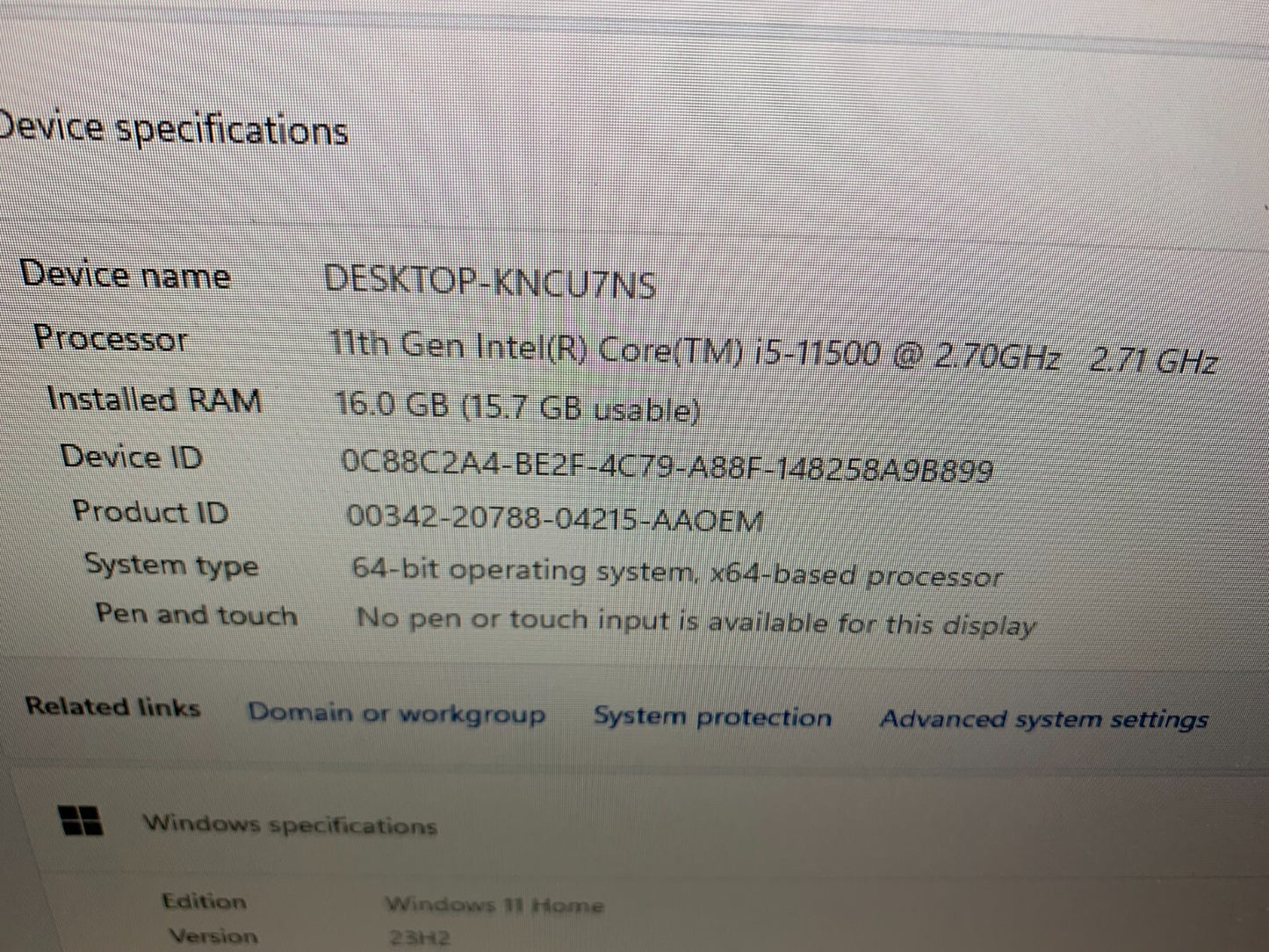 Dell Optiplex 7090 SFF i5-11500 2.70GHz / 16GB Ram / 512GB SSD2