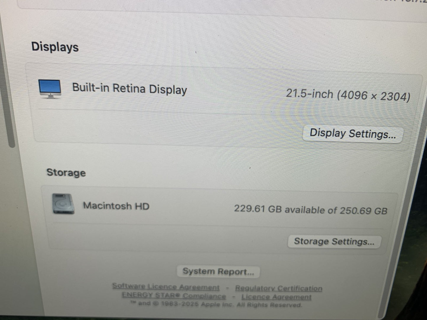Apple iMac 4K A2116 21.5" 2019 Intel i5 3.2GHz / 16GB / 256GB Hard Drive3