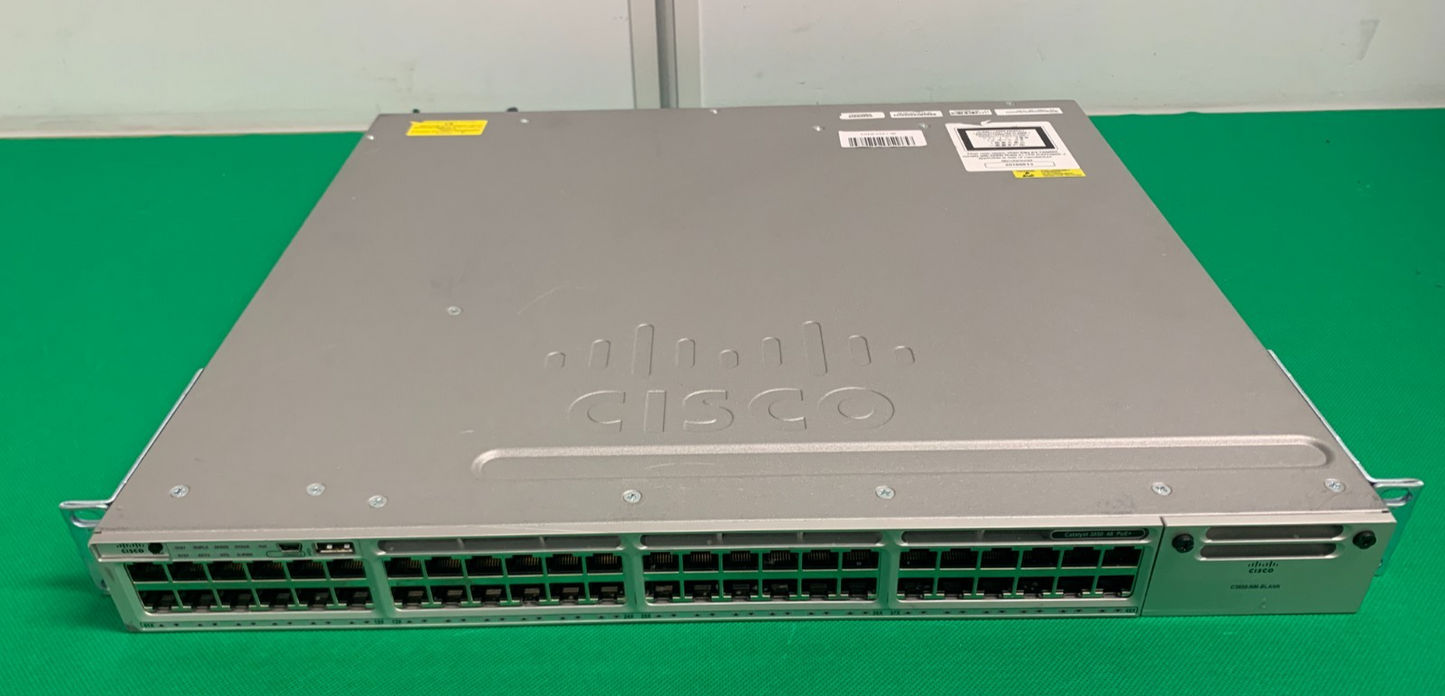 Cisco Catalyst 3850 48 Port PoE+ WS-C3850-48P-S Gig Switch0