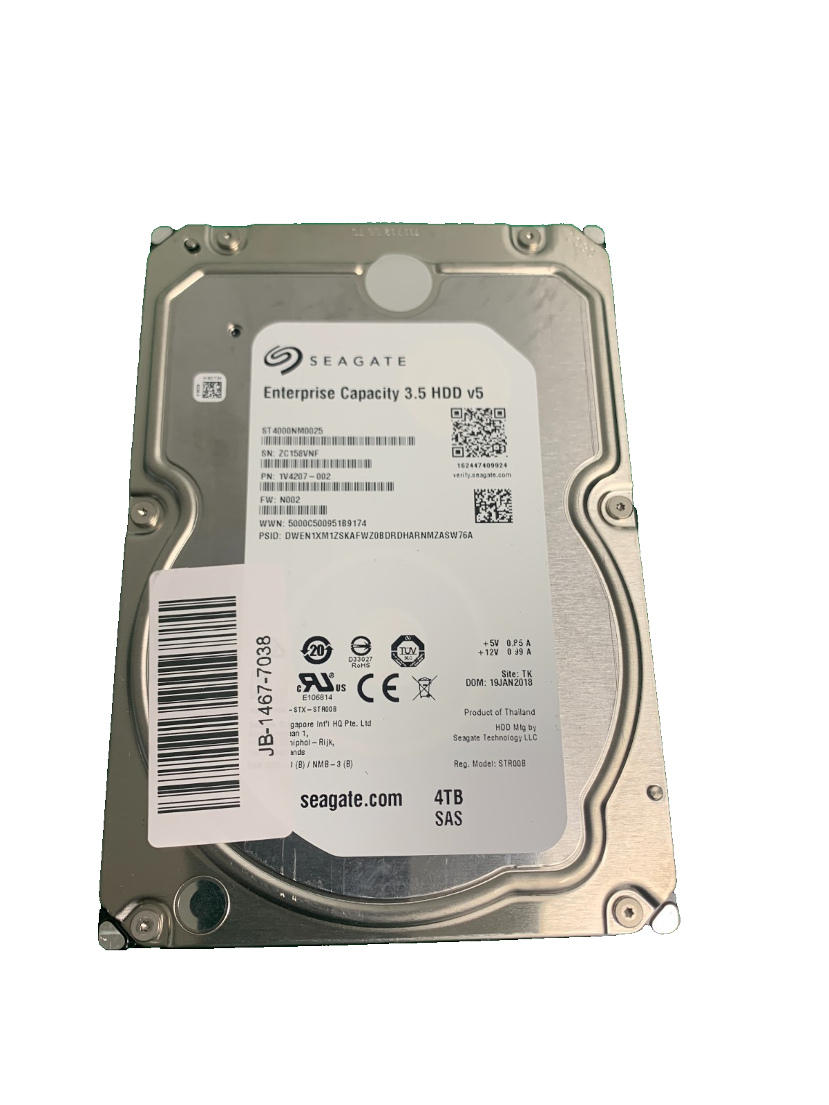 Seagate Enterprise Capacity 3.5" 4TB SAS Hard Drive0