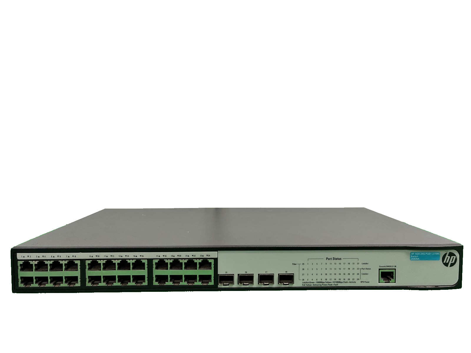 HP JG926A 1920-24G-POE (370W) PoE 24 Port Ethernet Switch0