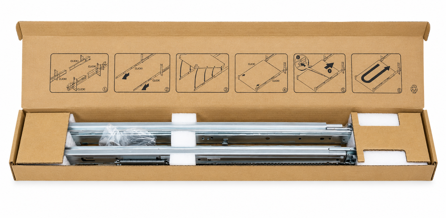 Dell 0VYRJF 0R7C8J PowerEdge R340, R630, R640, R6415 1U SLIDING RAIL KIT 08N0JT