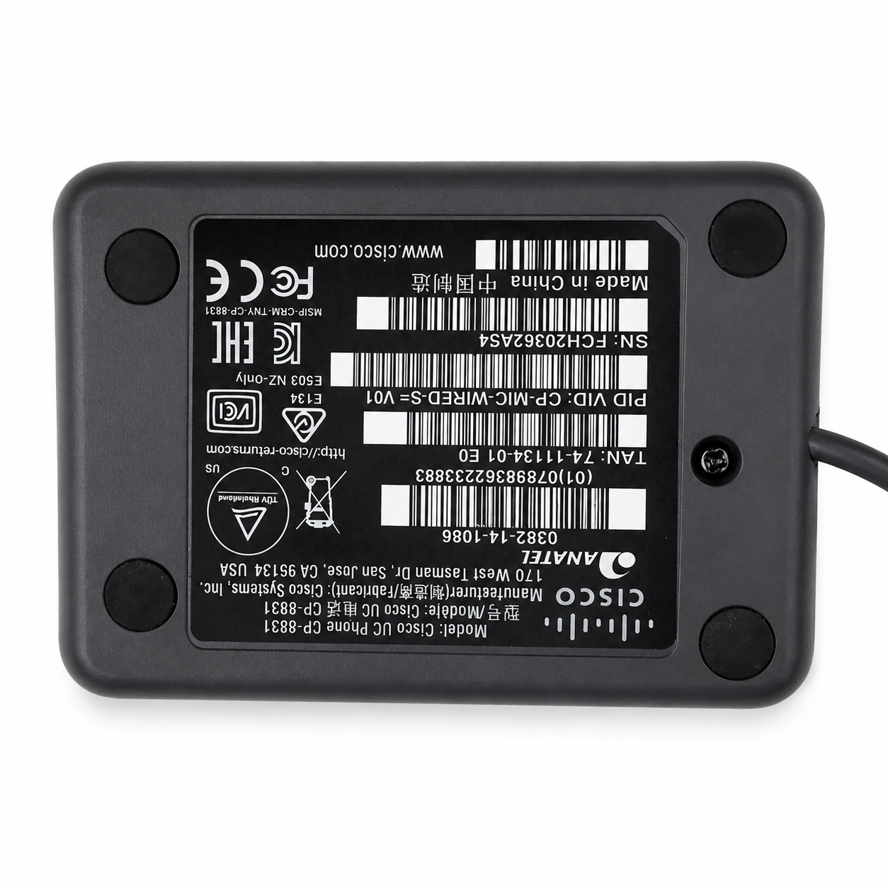 Cisco UC Phone CP-8831 CP-8831-DCU-S Display Control Unit
