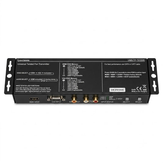 Lightware Universal Twisted Pair Transmitter UMX-TP-TX100R No Adapter