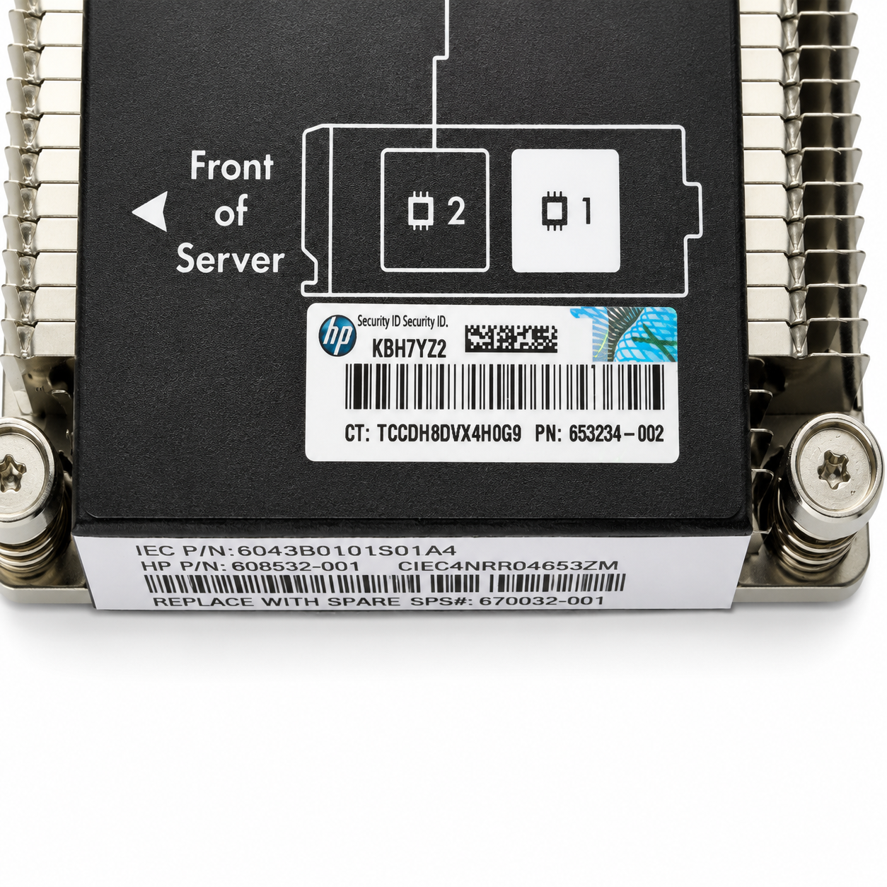 2 x HP BL460C GEN8 CPU HeatSink 653234-002 665003-001 665002-001