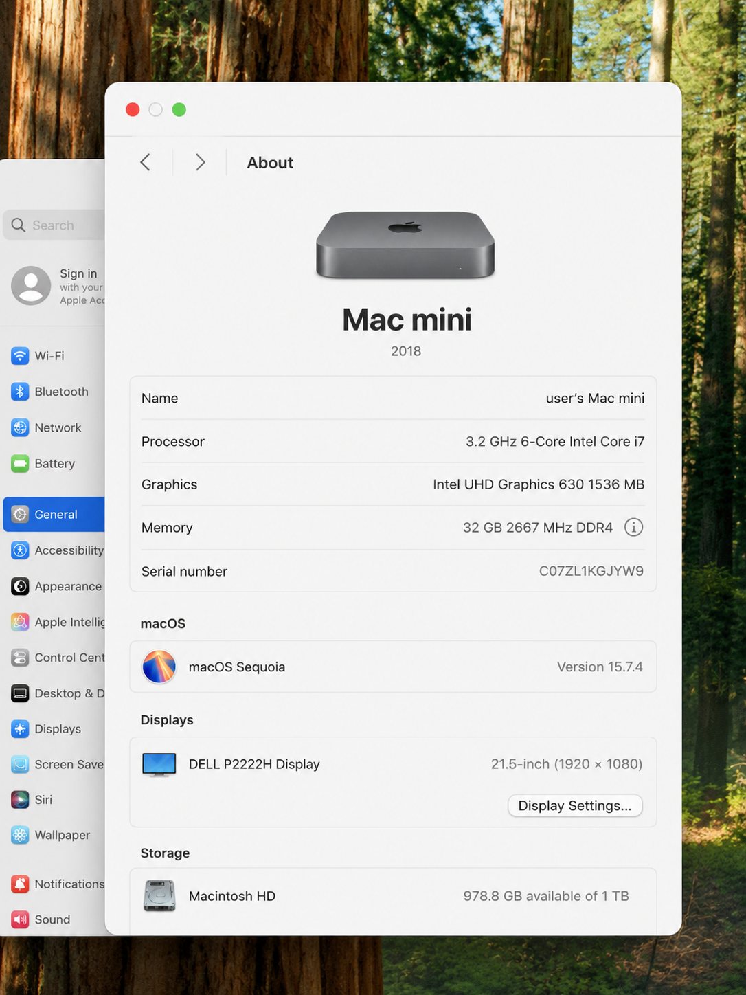 Apple Mac mini 2018 A1993 Intel i7 3.2GHz 6-Core / 32GB / 1TB Hard Drive