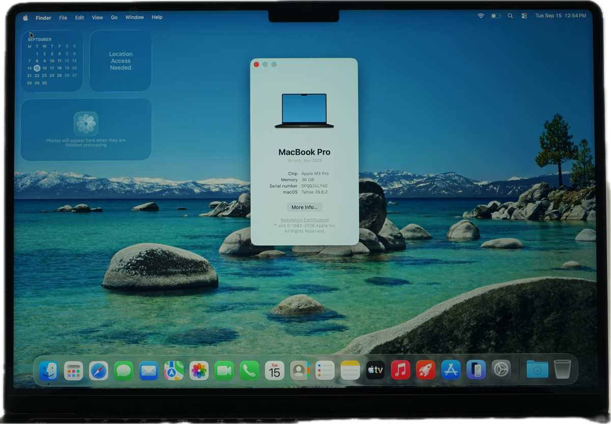 Apple MacBook Pro 14" A2992 M3 Pro 11-Core CPU 36GB 512GB SSD Space Black