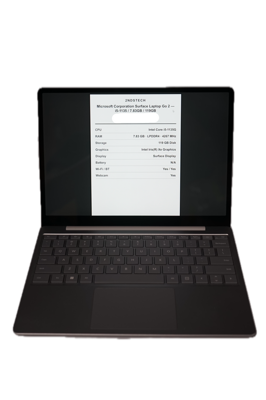 Microsoft Surface Laptop Go 2 12.4" i5-1135G7 8GB 128GB SSD Win11 Pro