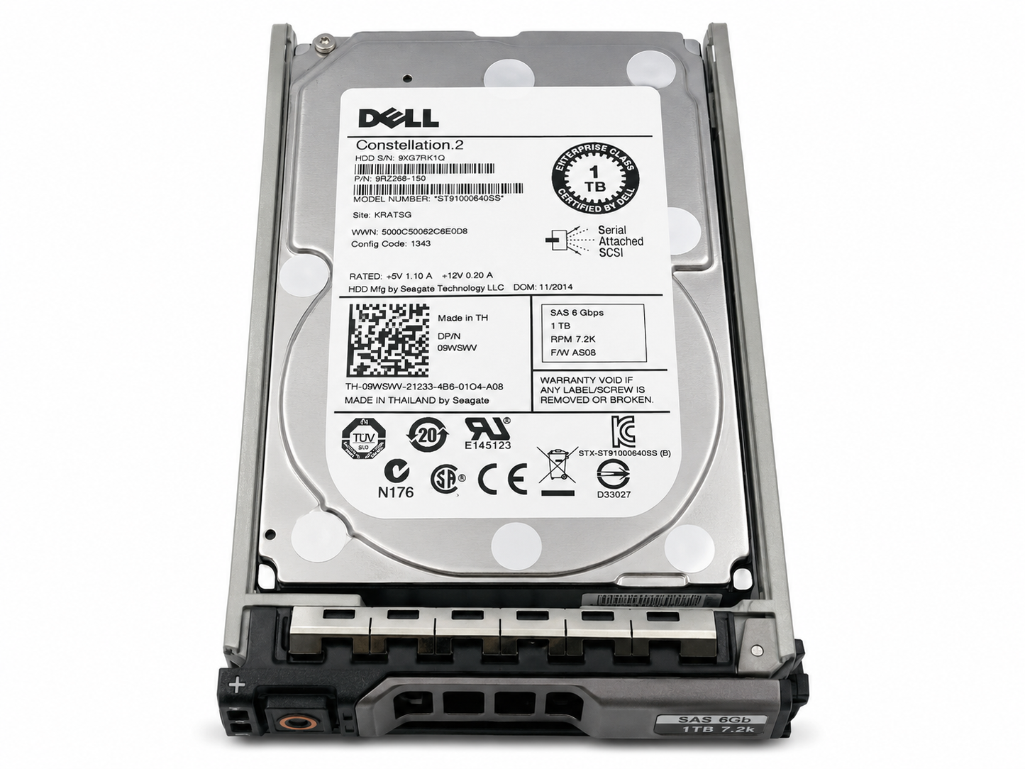 Dell Constellation 1TB 2.5" SAS Hard Drive with Caddy