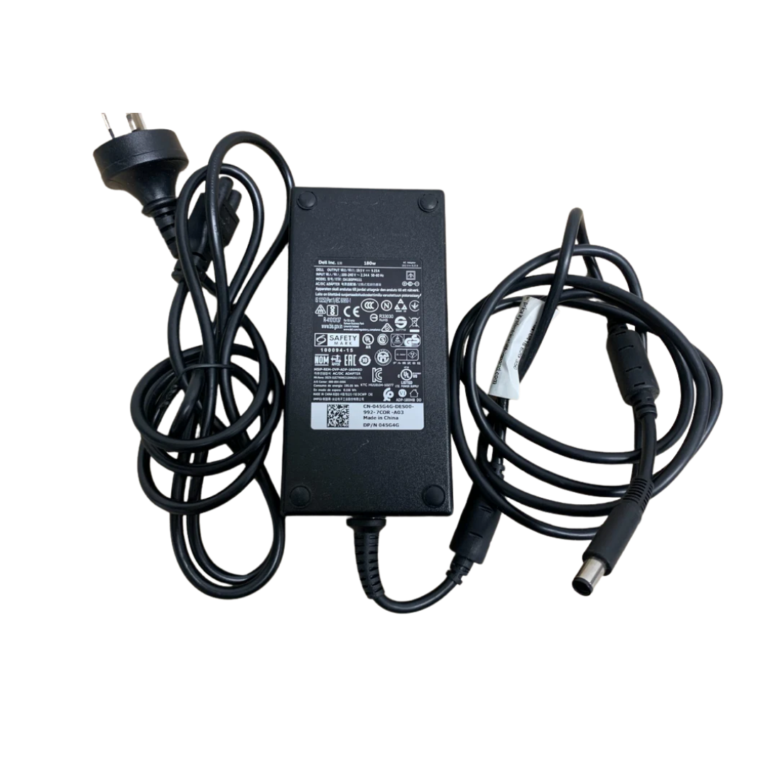 Dell Genuine 180W Round Pin Laptop / Dock Charger AC Adapter PSU With Cable