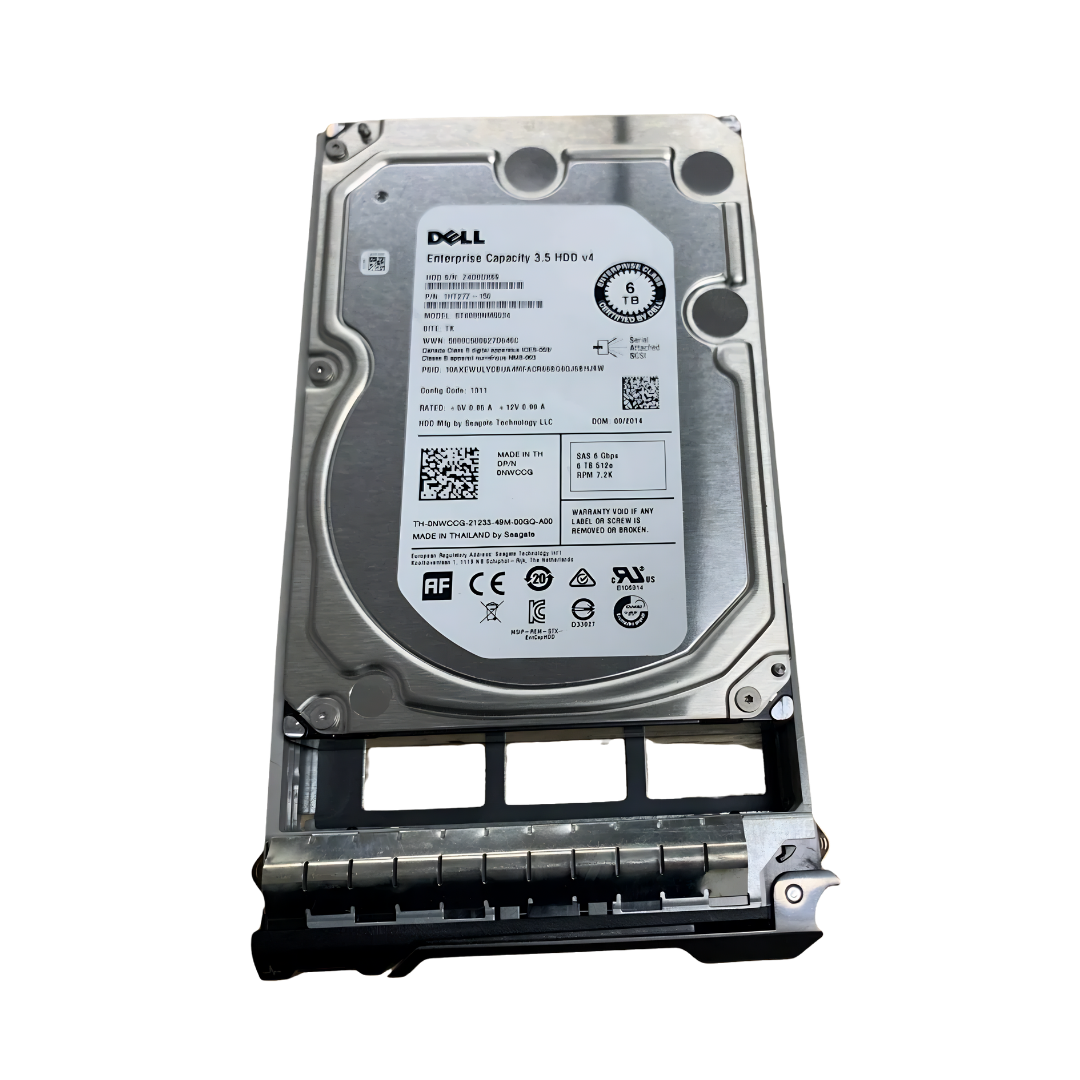 Dell Enterprise Capacity 3.5" HDD 6TB SAS 7.2K With Caddy