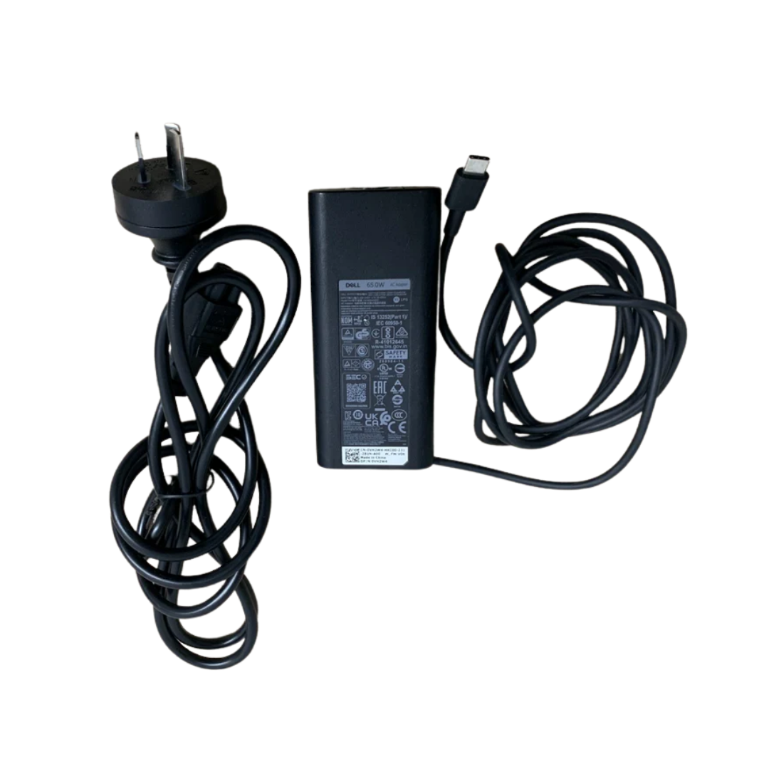 Dell Genuine USB-C Laptop Charger 65W AC Adapter PSU With Cable