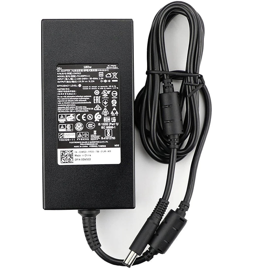 Dell Genuine 180W Round Pin Laptop / Dock Charger AC Adapter PSU With Cable