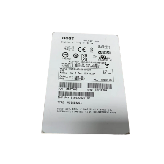 HGST 200GB SSD SAS 2.5" Server / WorkStation Hard Drive