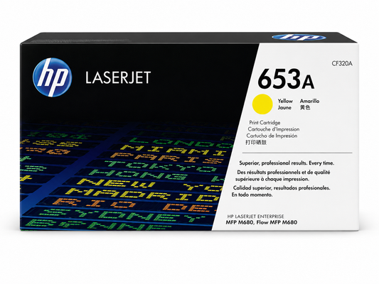 HP LaserJet CF322A 653A Yellow Print Cartridge MFP M680 Flow M680