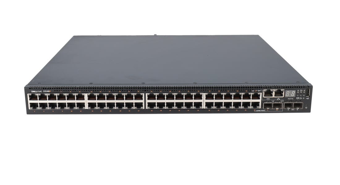 Dell S3148P 48-Port PoE+ Gigabit Managed Switch w/ 2x 10Gb SFP
