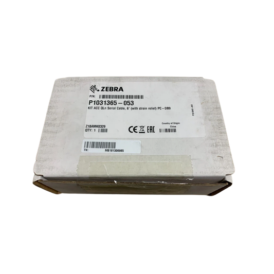 Zebra QLn Serial Cable 6' (With Strain Releif) PC-DB9