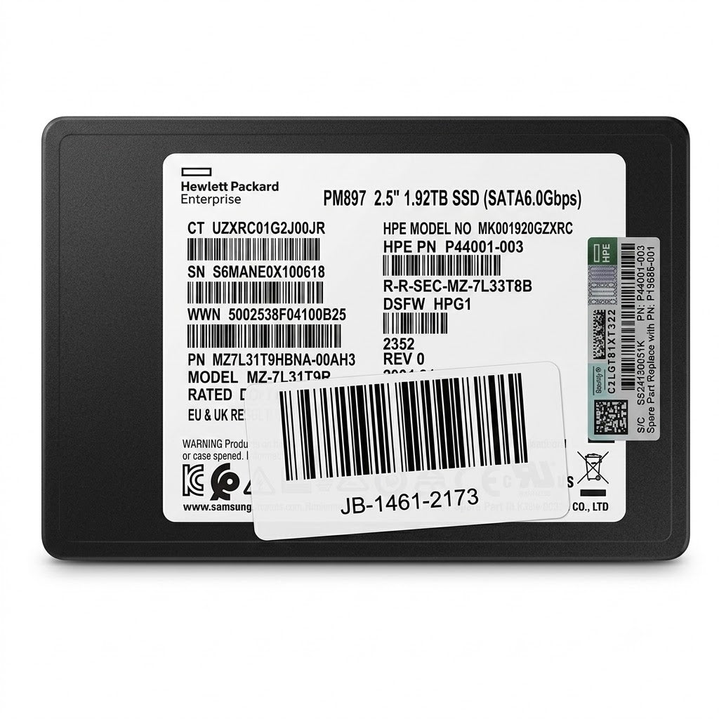 HP Enterprise PM897 2.5" 1.92TB SSD SATA 6.0Gbps P44001-003