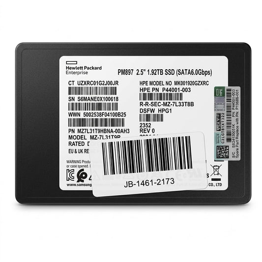 HP Enterprise PM897 2.5" 1.92TB SSD SATA 6.0Gbps P44001-003