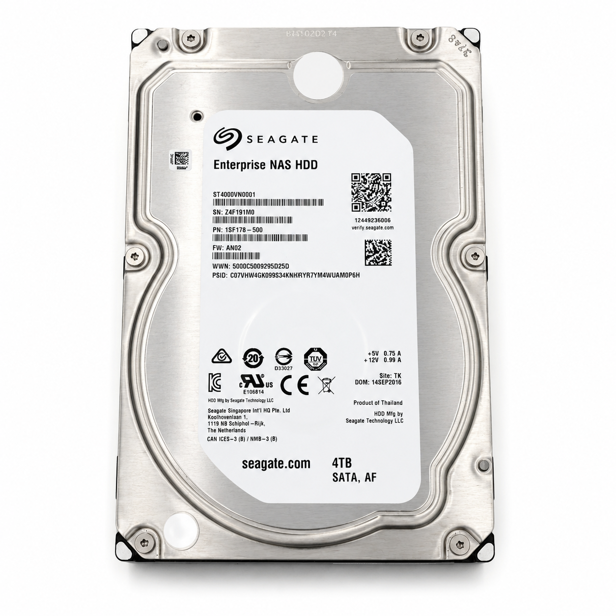 Seagate Enterprise NAS HDD 4TB SATA 3.5" Hard Drive