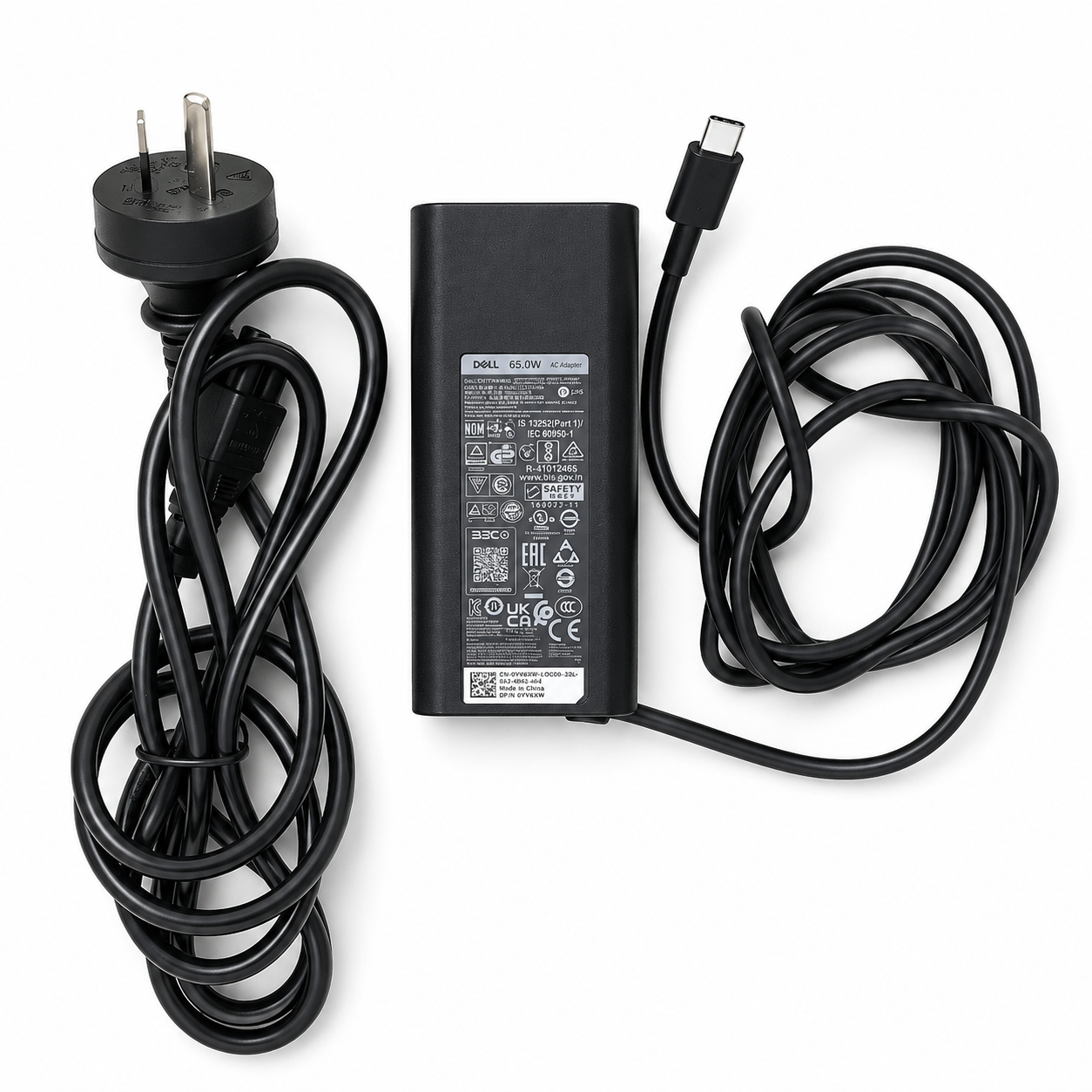 Dell USB-C Laptop Charger 65W AC Adapter With Cable