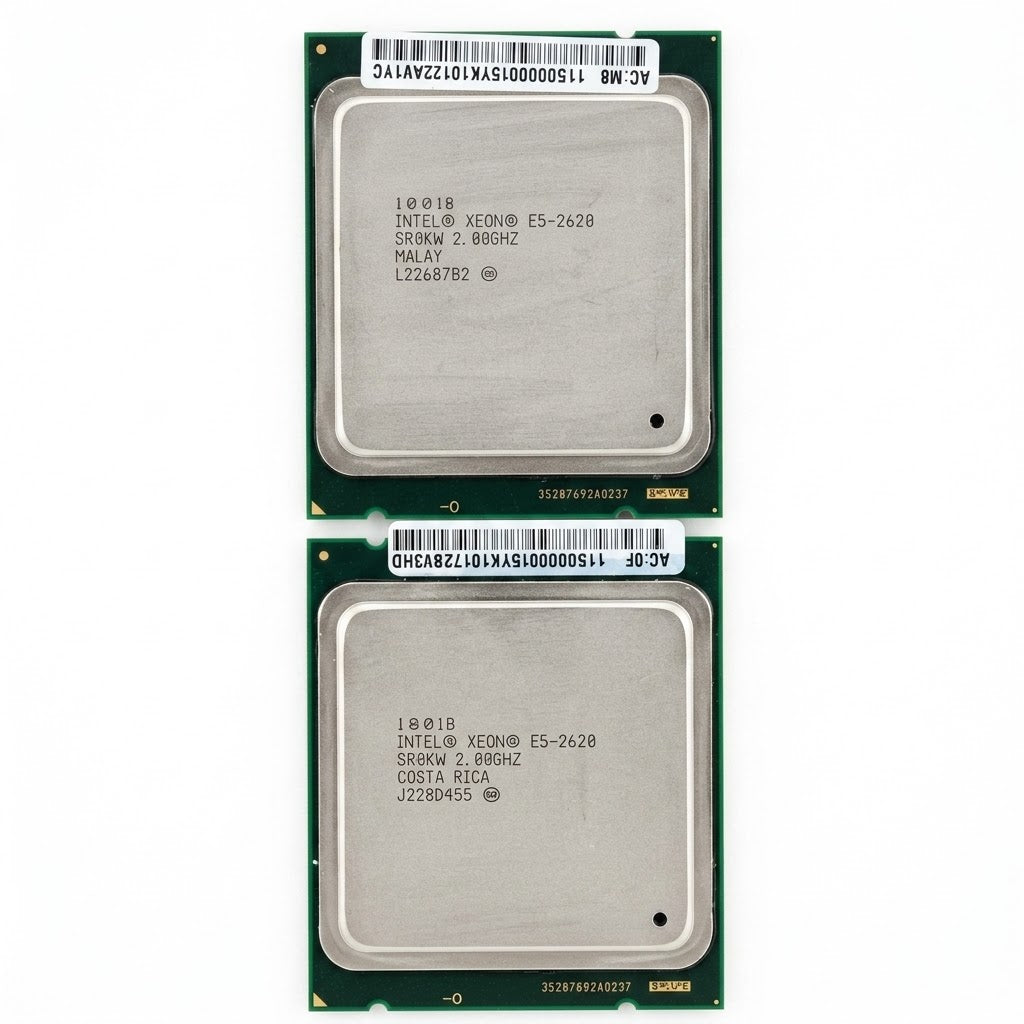 Lot of 2 Intel Xeon E5-2620 2.00GHz 6 Core MALAY SR0KW Processor FCLGA2011