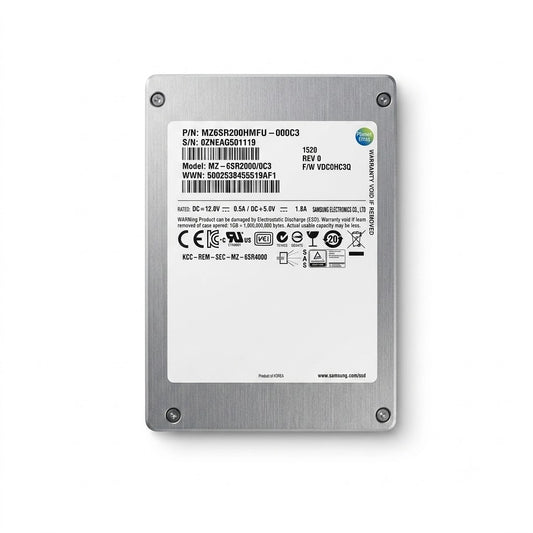 Samsung 200GB SSD Flash 2.5" SAS Hard Drive MZ-6SR2000/0C3